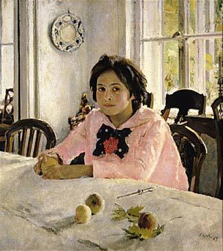 Valentin Serov The girl with peaches  was the painting that inaugurated Russian Impressionism. oil painting picture